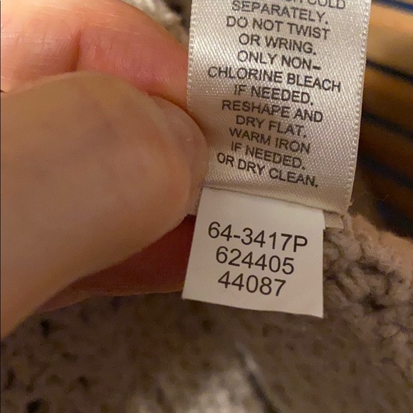 JJill Long Crocheted Cardigan with Covered Buttons - Picture 6 of 7